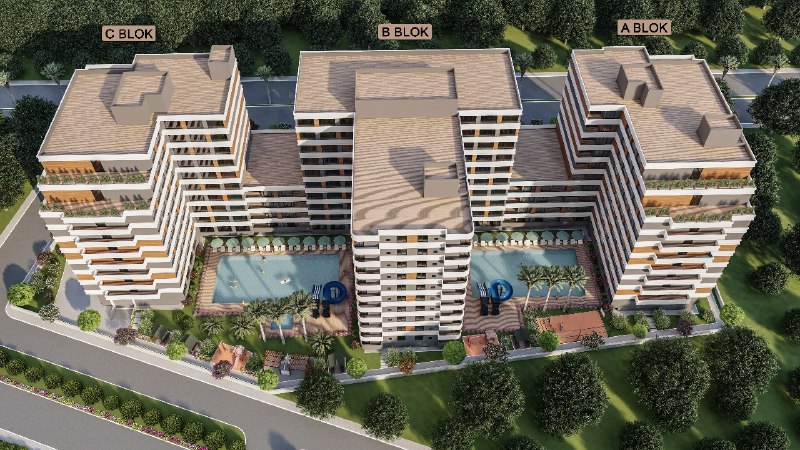 Image of Modern residential complex by the sea with infrastructure for comfortable living